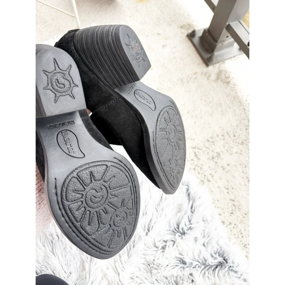 Born Antonio Black Suede Ankle Booties - Picture 4 of 6